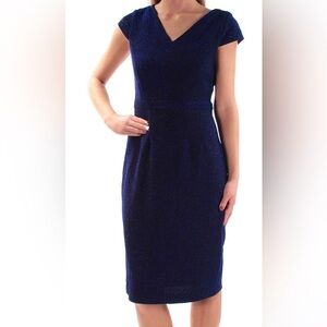 NWT Betsey Johnson Electric Blue Metallic Cap Dress​​